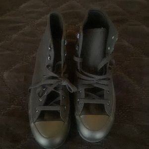 Womens Converse Chuck Taylor All Star Hi Lugged Sneaker - Black Monochrome